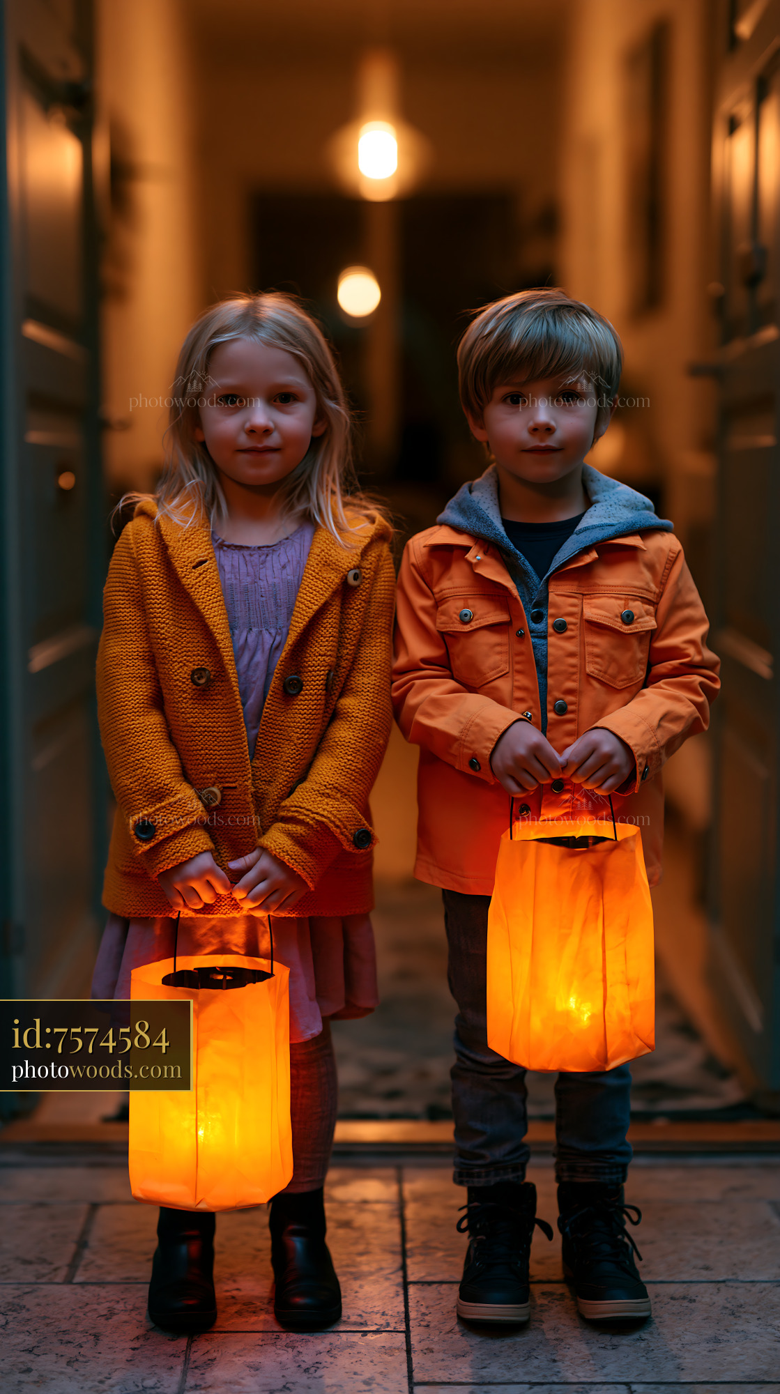 Children With Lanterns at St. Martins Parade in Autumn