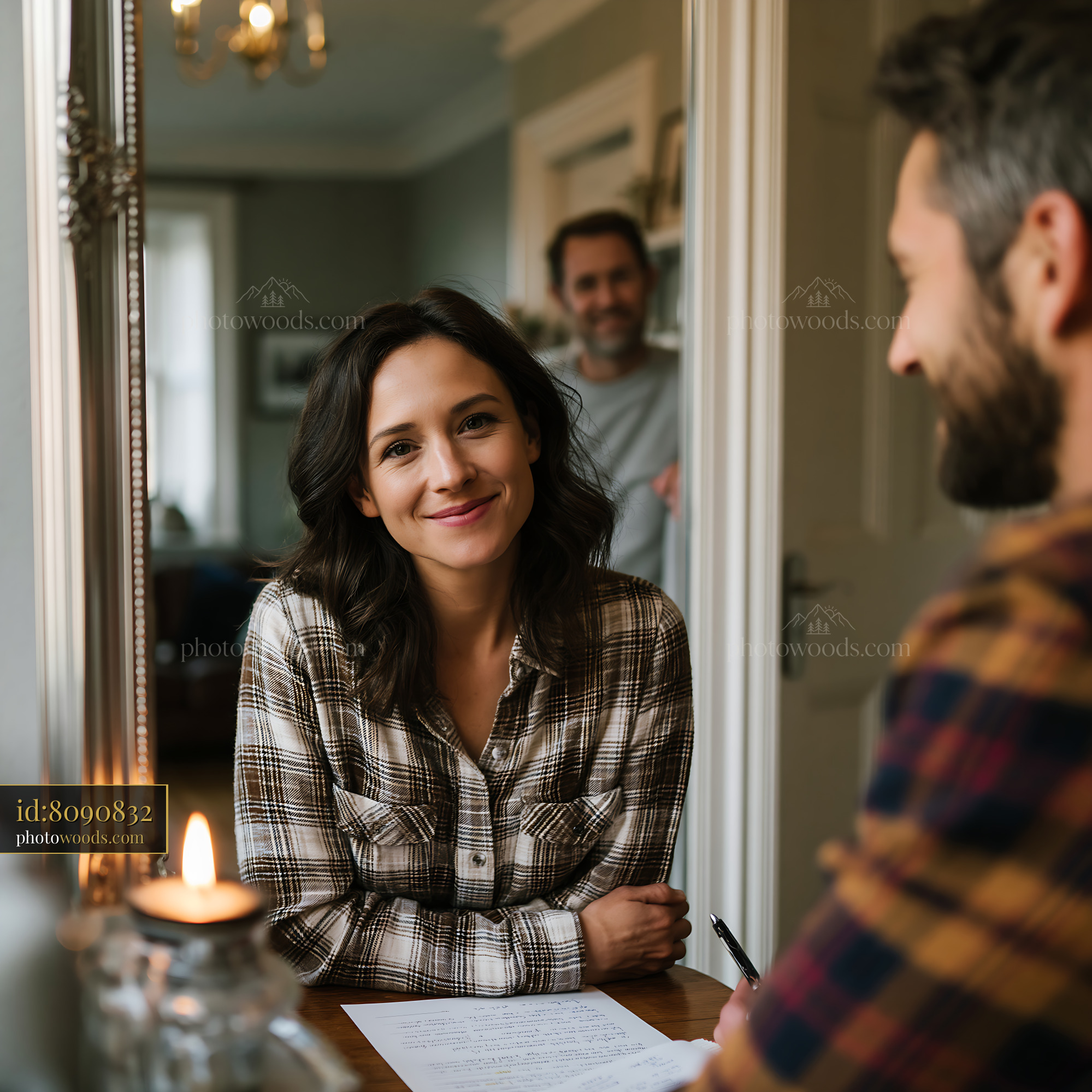 Couple Signing a Mortgage Contract in Cozy Home Setting