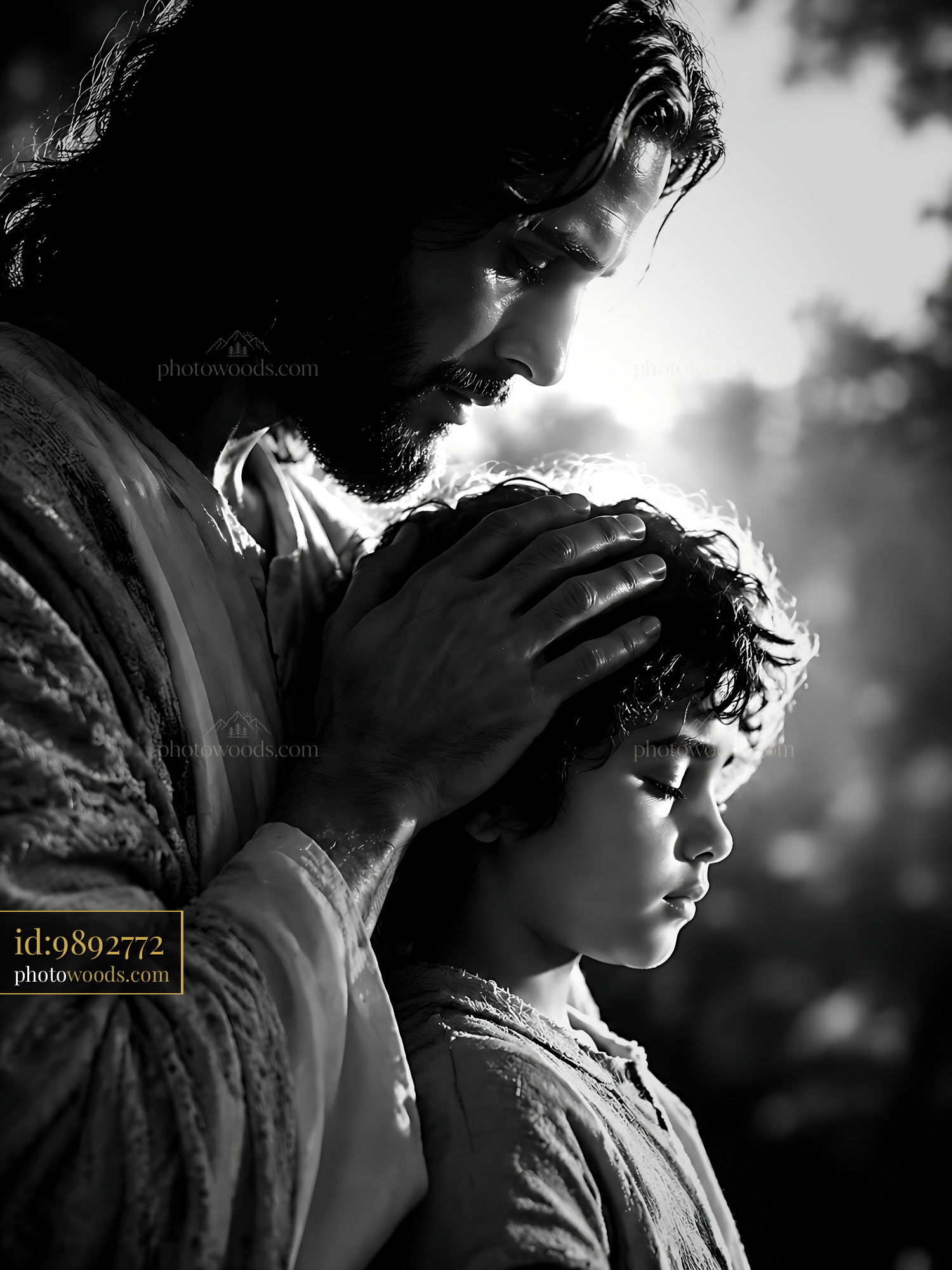 Jesus Comforts a Boy in a Quiet Moment of Connection