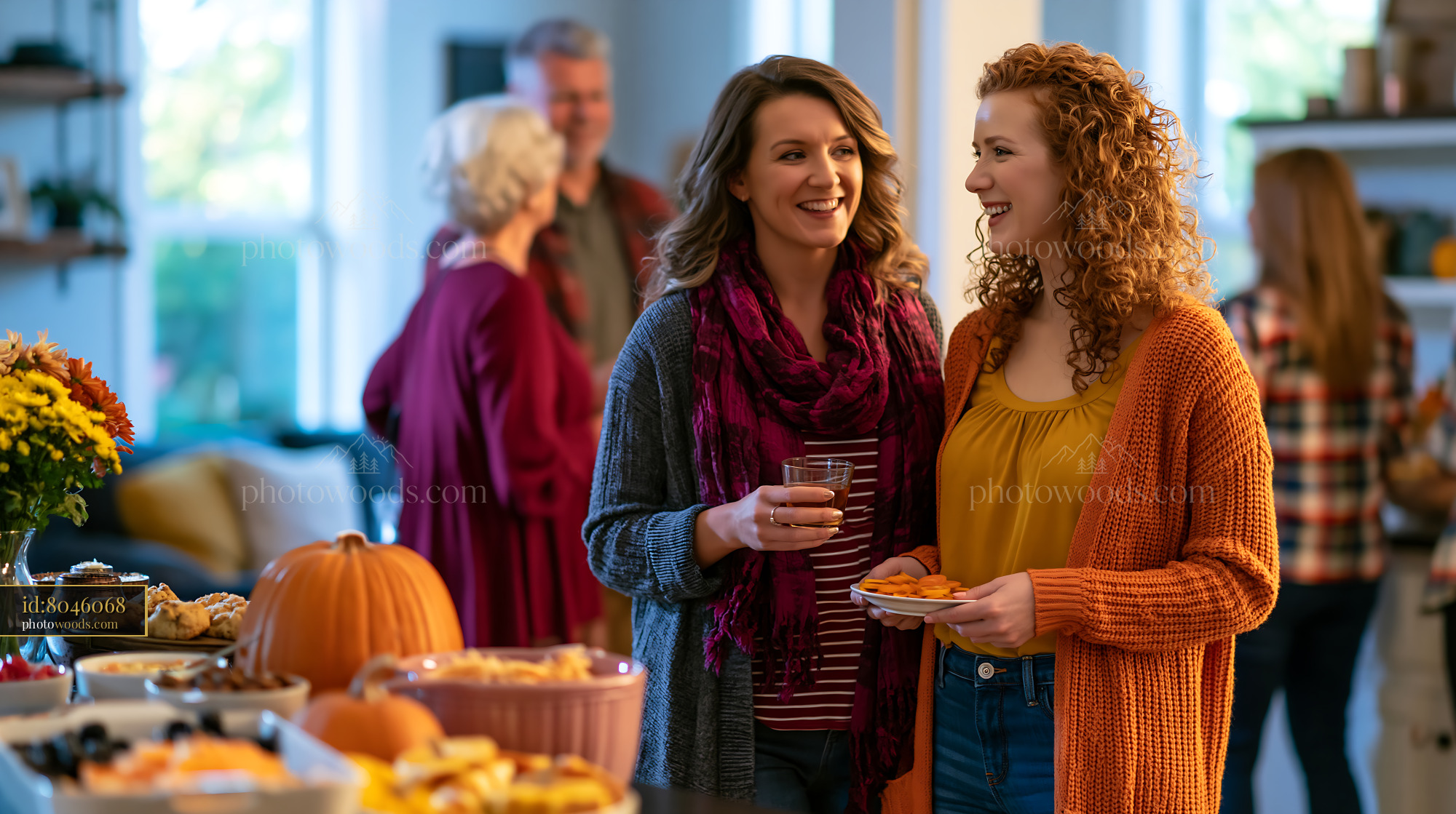 Neighbors Enjoy a Small Local Harvest Festival Together