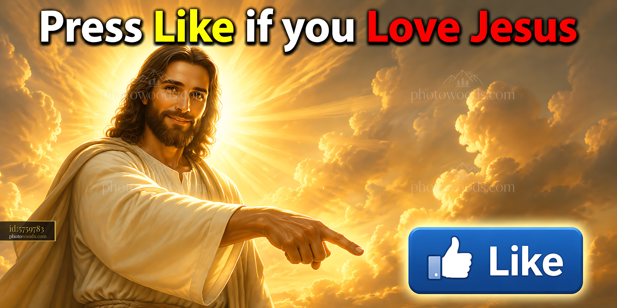 Jesus Giving a Blessing With Light Shining Behind Him