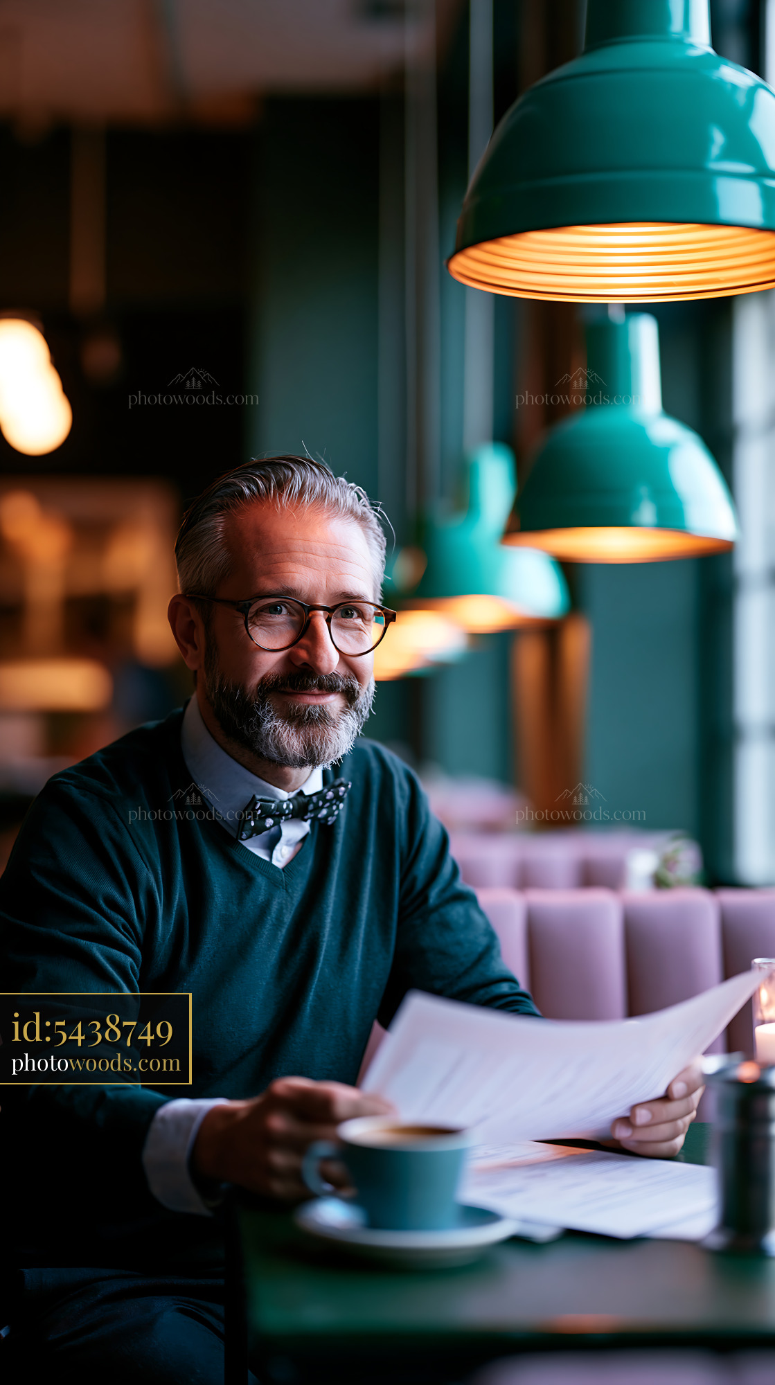 Freelancer at Hot Desking Station in Cozy Cafe