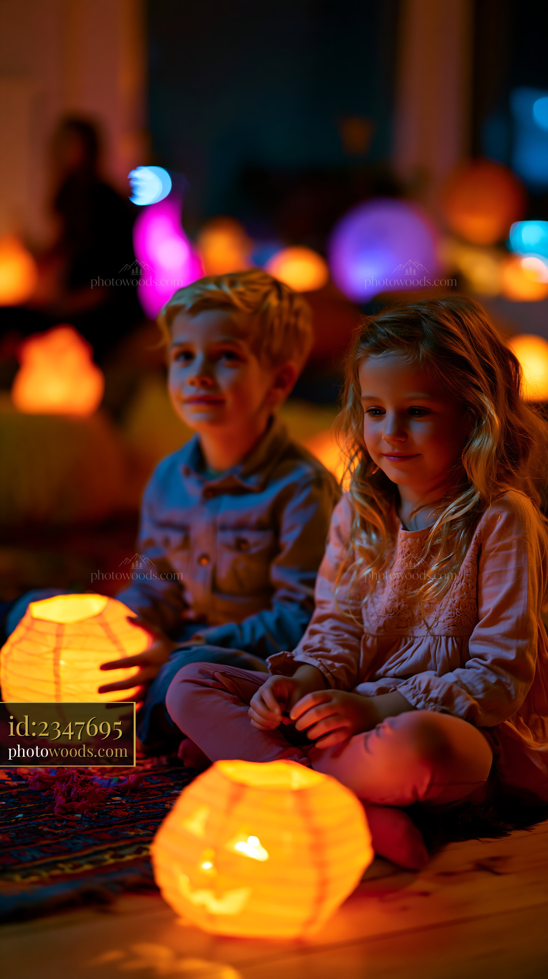 Children With Lanterns at St. Martins Parade Celebration in Germany