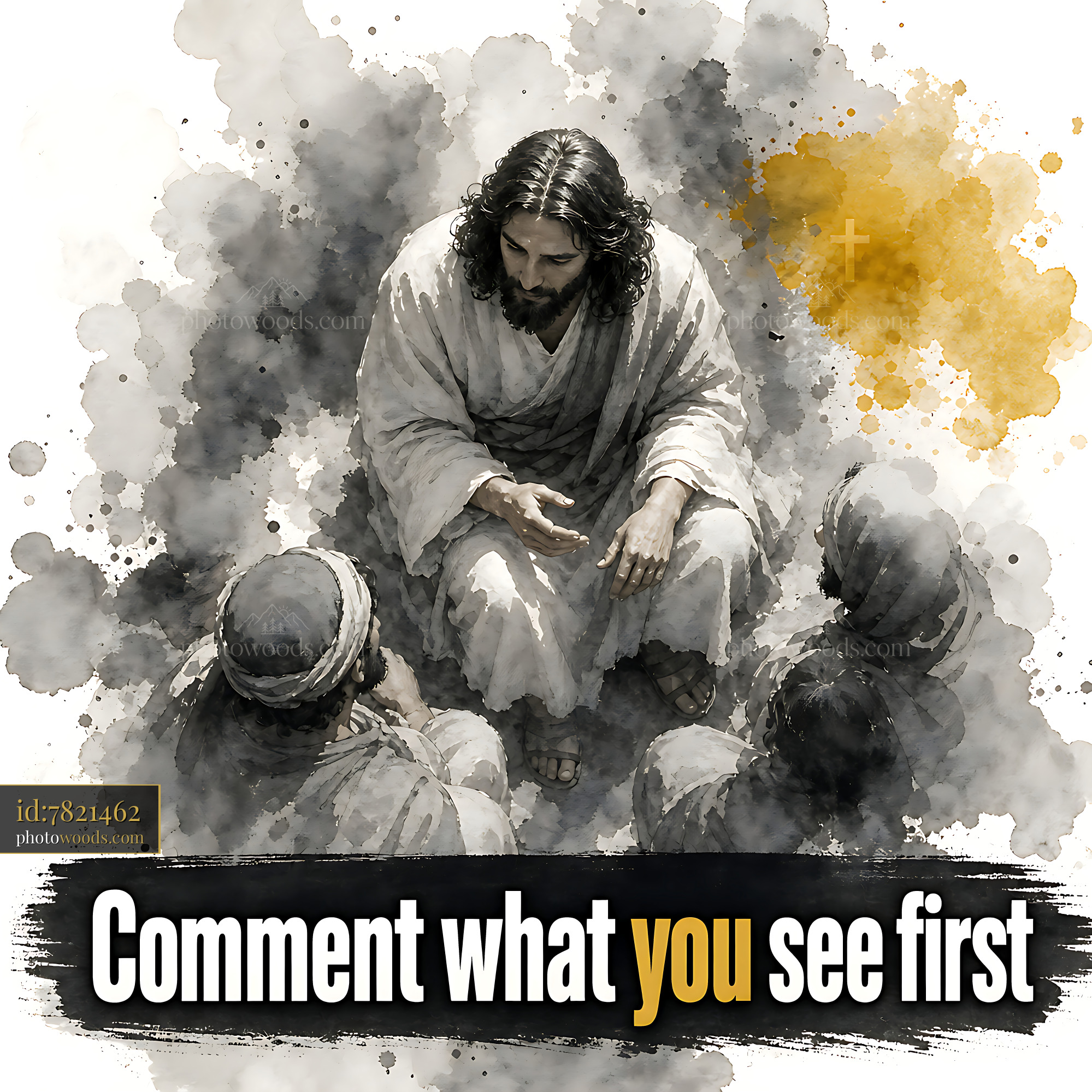 Jesus Speaks to Followers in a Gathering Setting