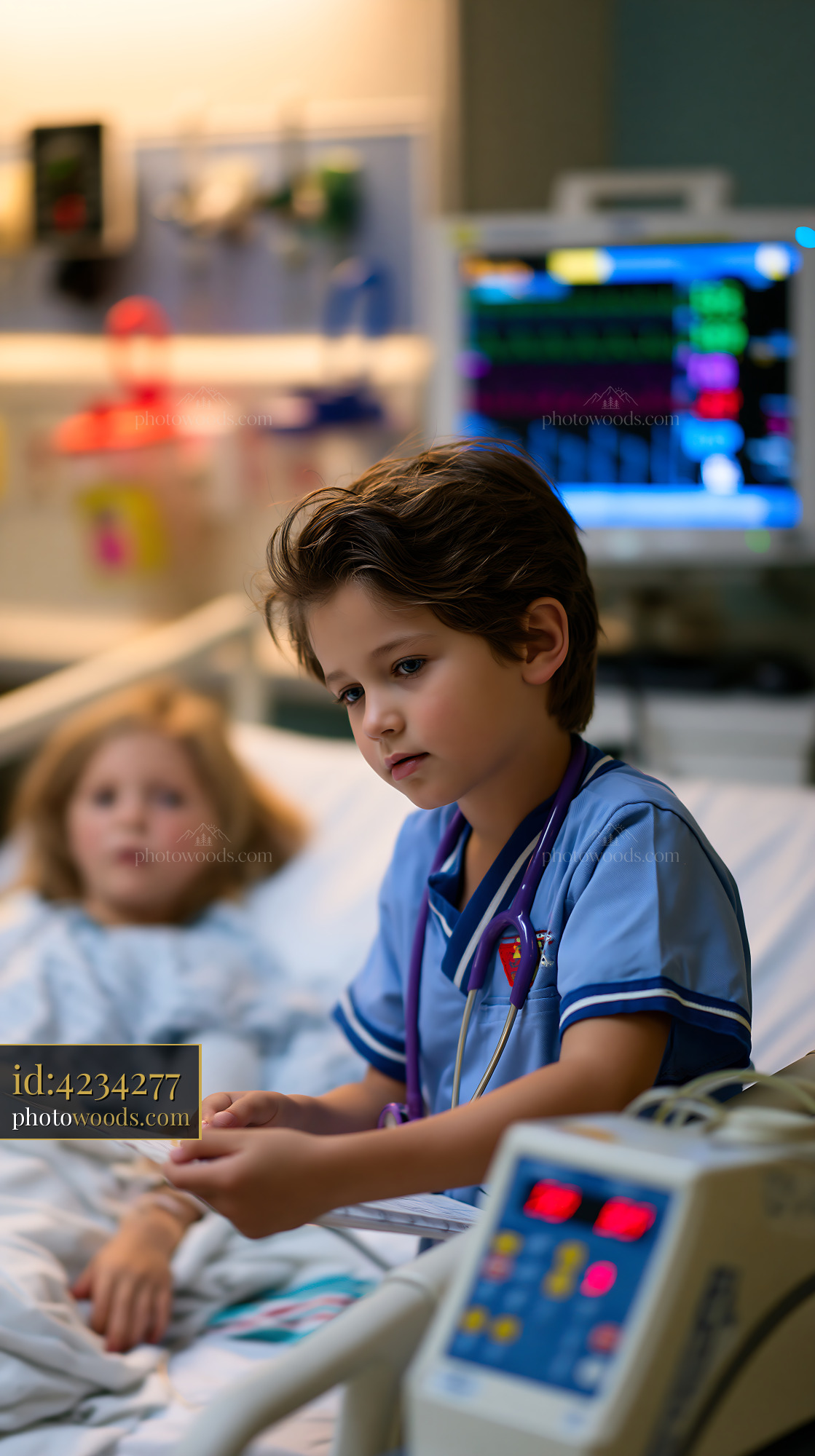 Child in Occupational Therapy at Hospital Documenting Session