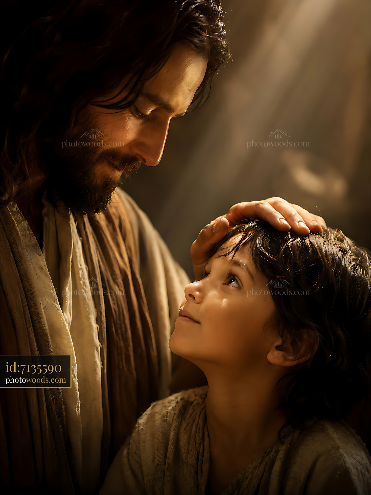 Man Interacts With Child in Soft Light With Warm Expressions