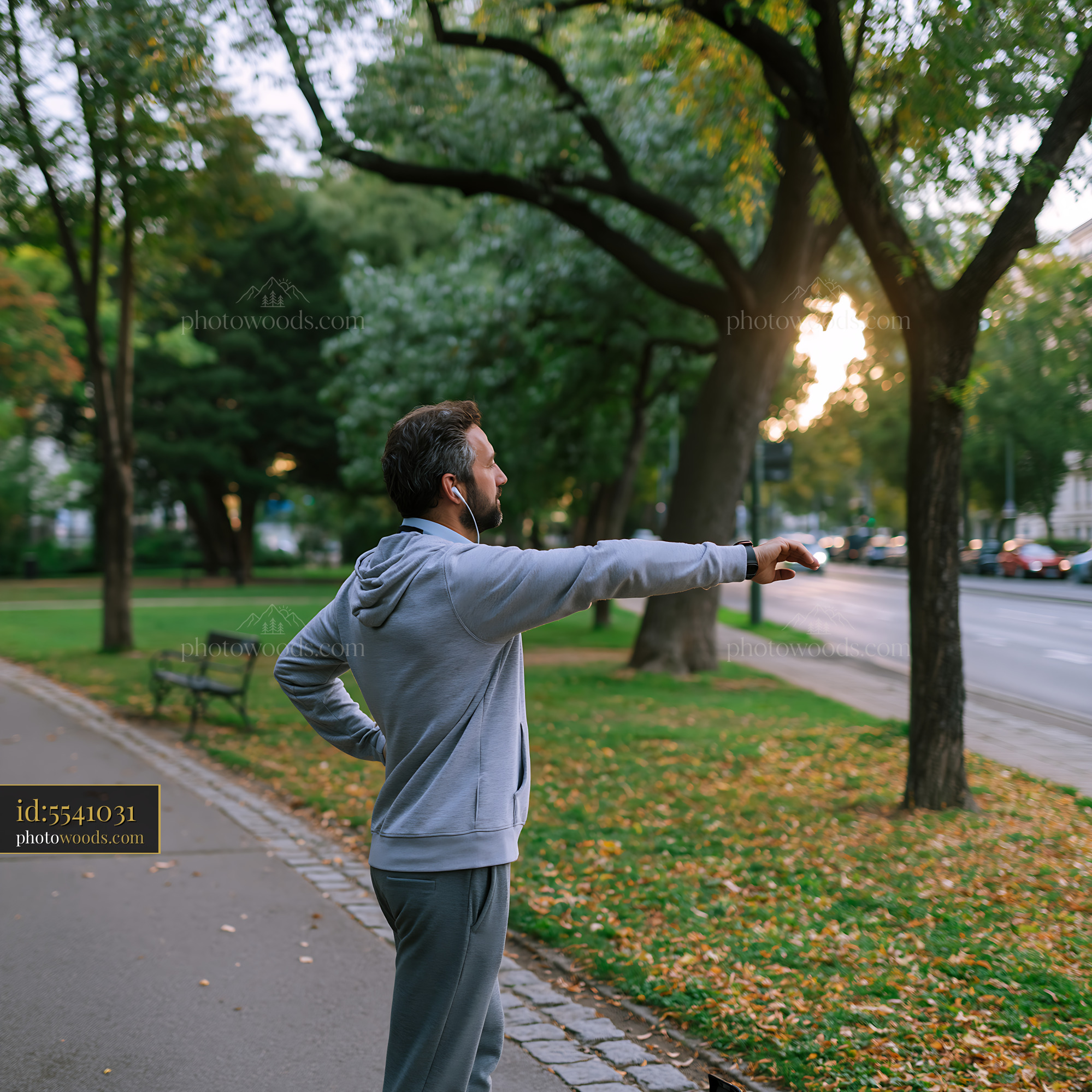 Man Gesturing During Outdoor Telemedicine Consultation in Park