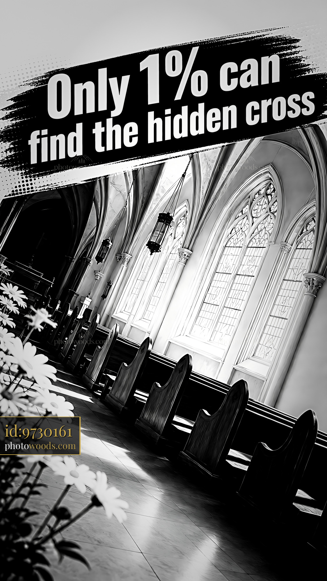 Hidden Cross Challenge in Church, Test Your Observation Skills
