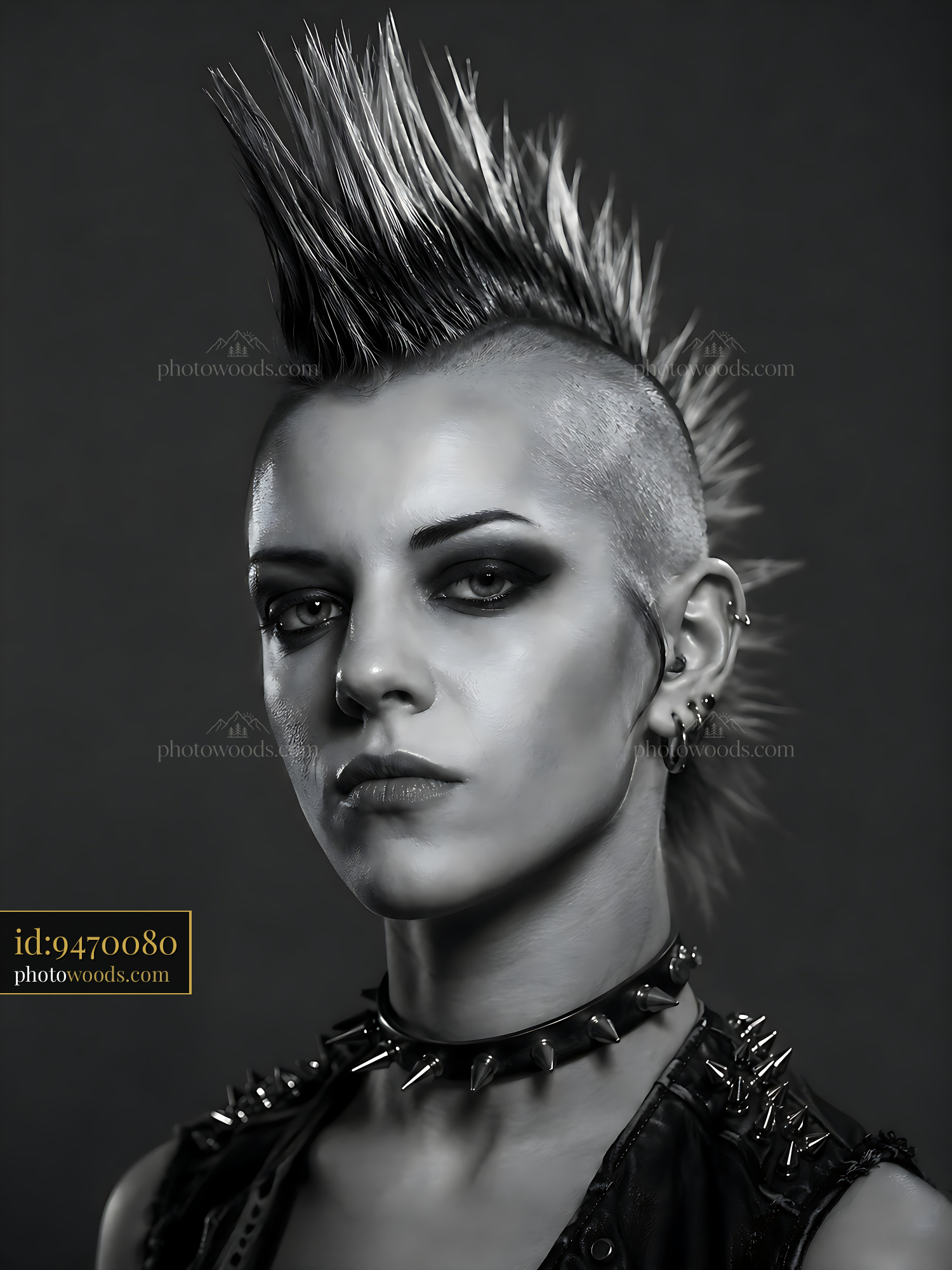 A Person With a Mohawk Hairstyle and Multiple Piercings