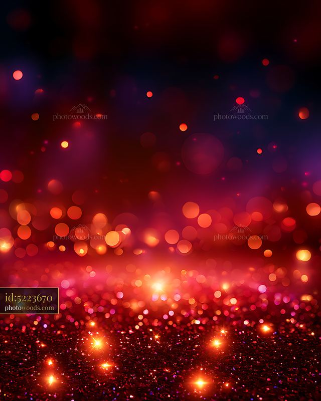 Abstract red and orange glowing bokeh light background