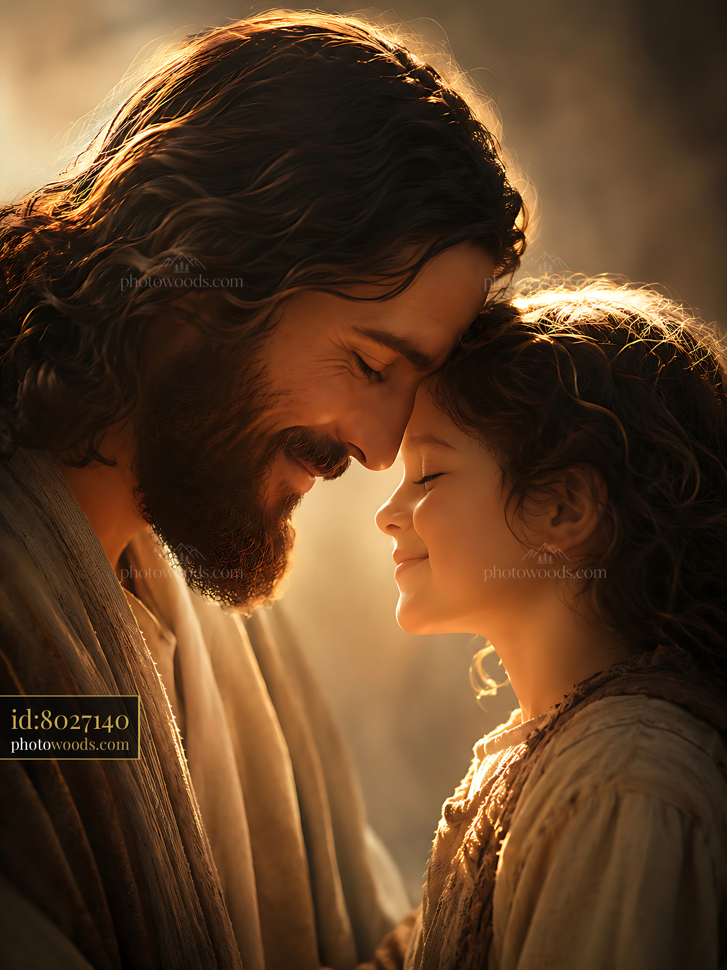 Man and Child Share a Moment of Love and Joy Together