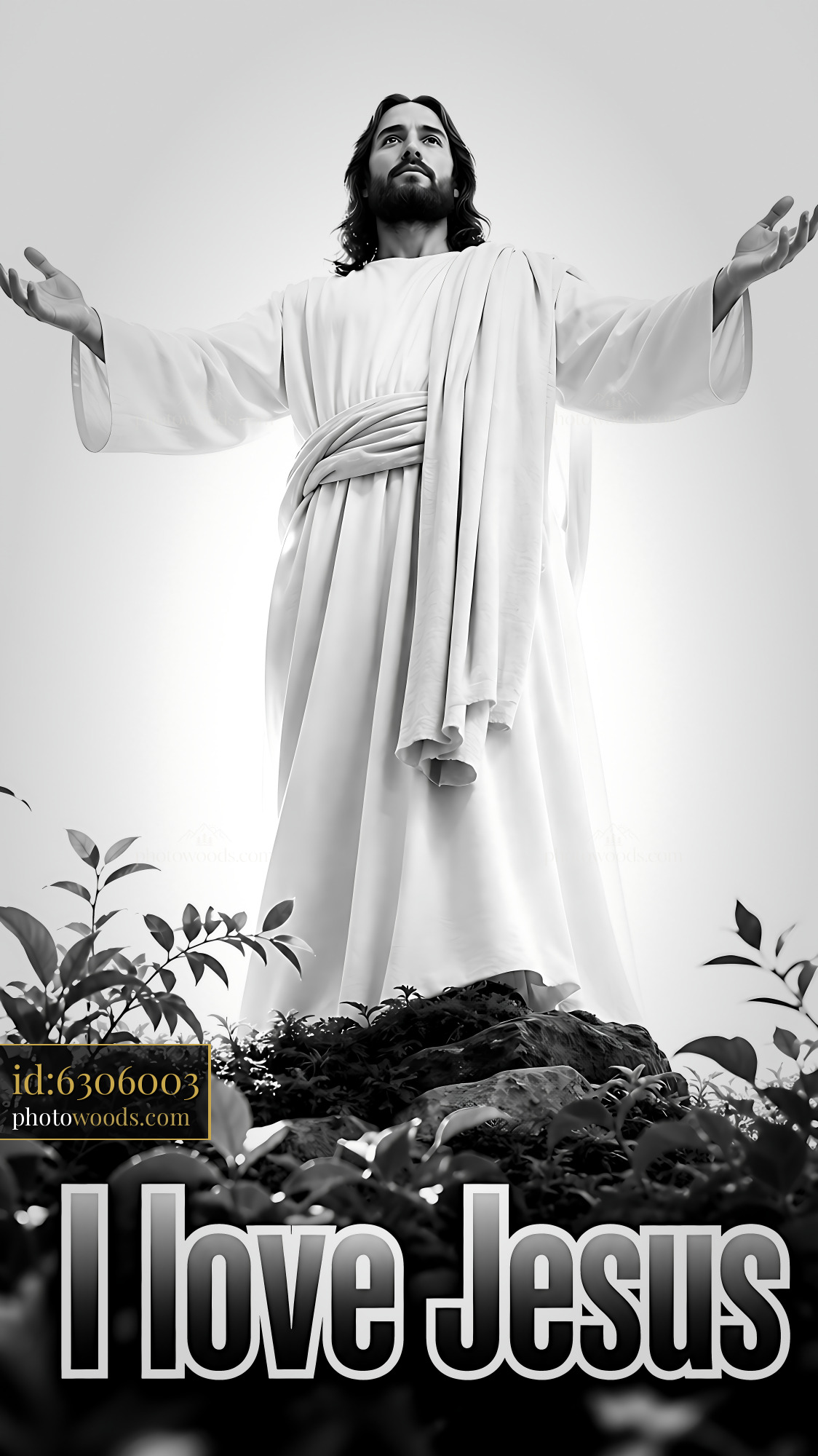 Jesus Figure With Arms Raised Expressing Love and Devotion