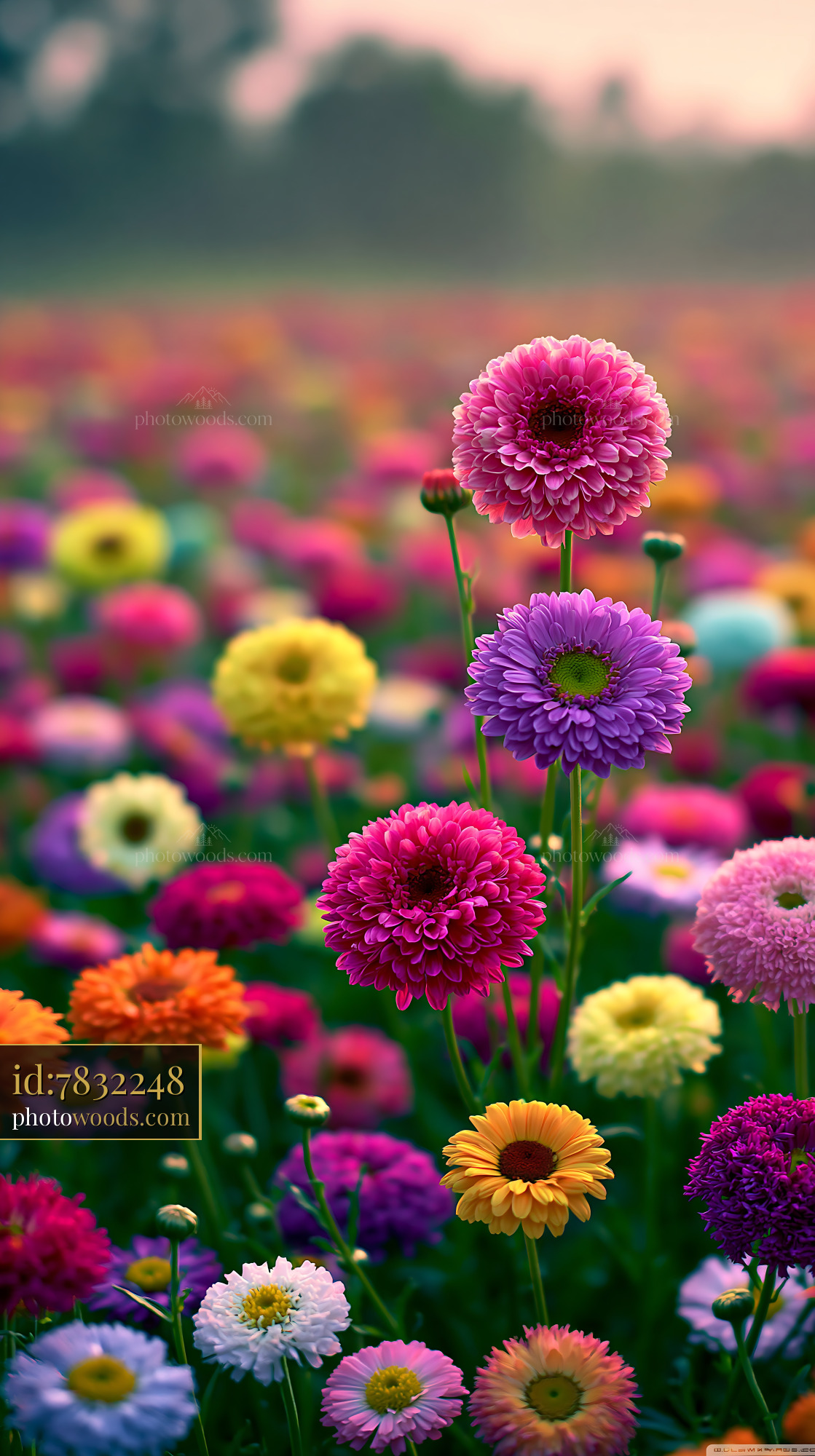 Colorful Flowers Bloom in a Vibrant Garden During Daylight Hours