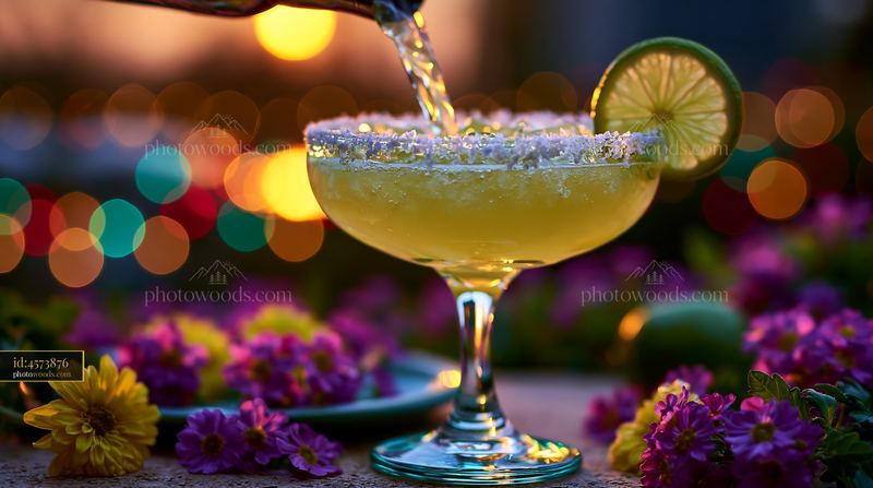 Citrus cocktail with salted rim and lime garnish