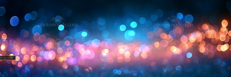Colorful abstract bokeh lights on a dark background