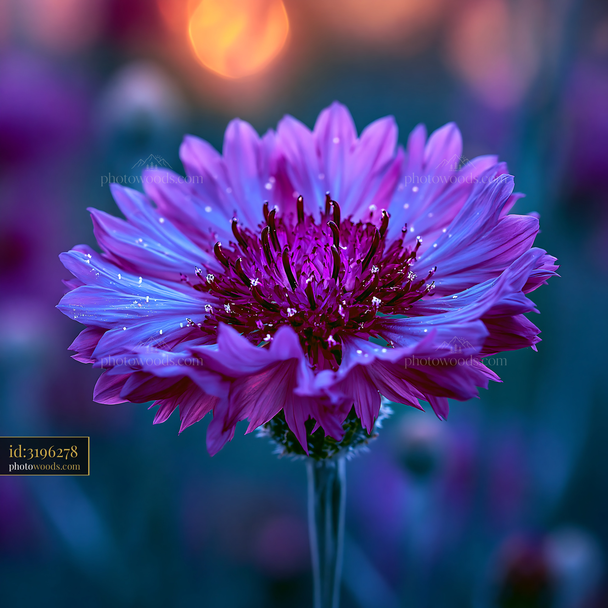 Flower Blooms at Sunset With Vibrant Colors and Details