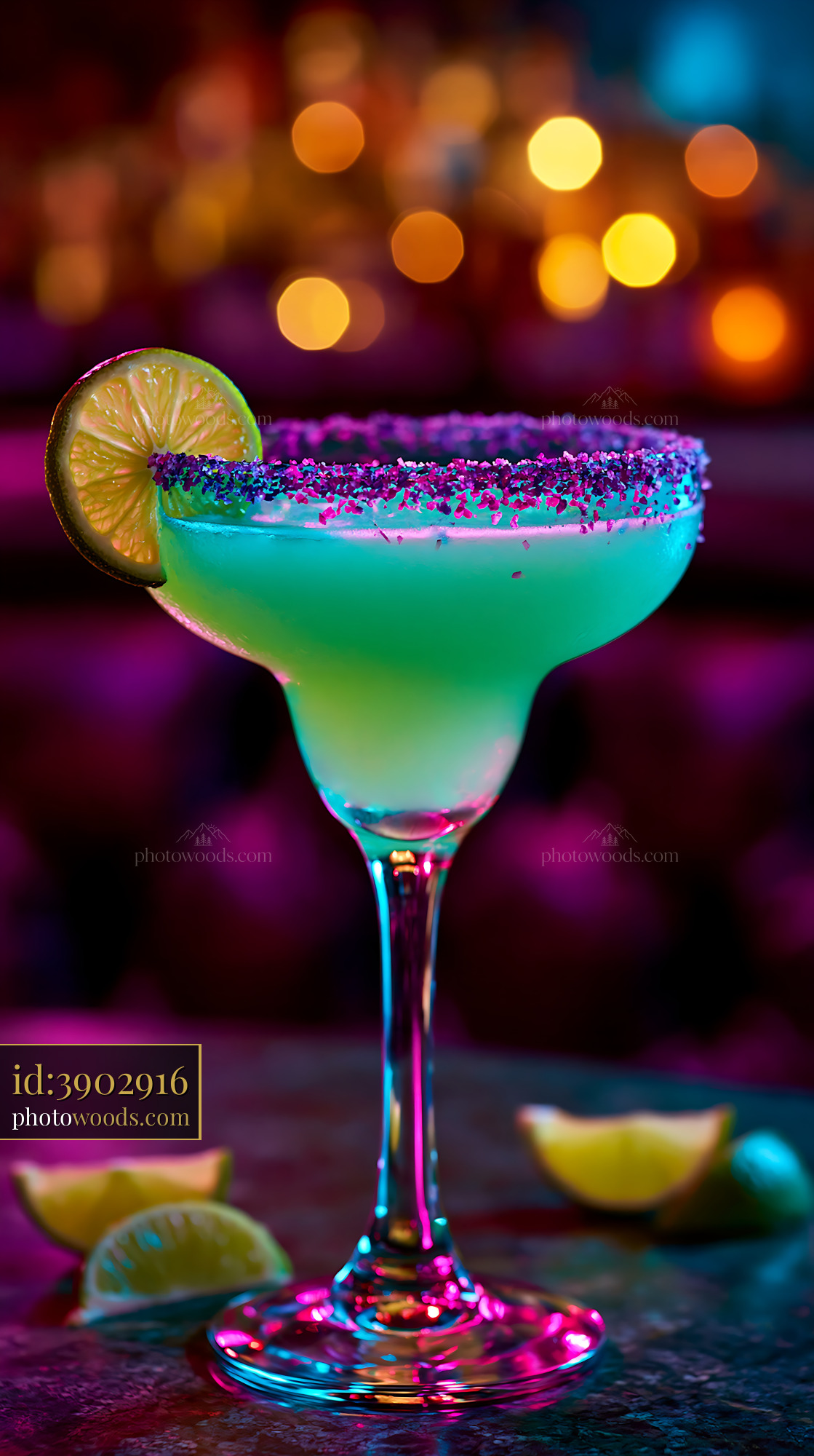 Frosty Margarita With Salt Rim in Coupe Glass