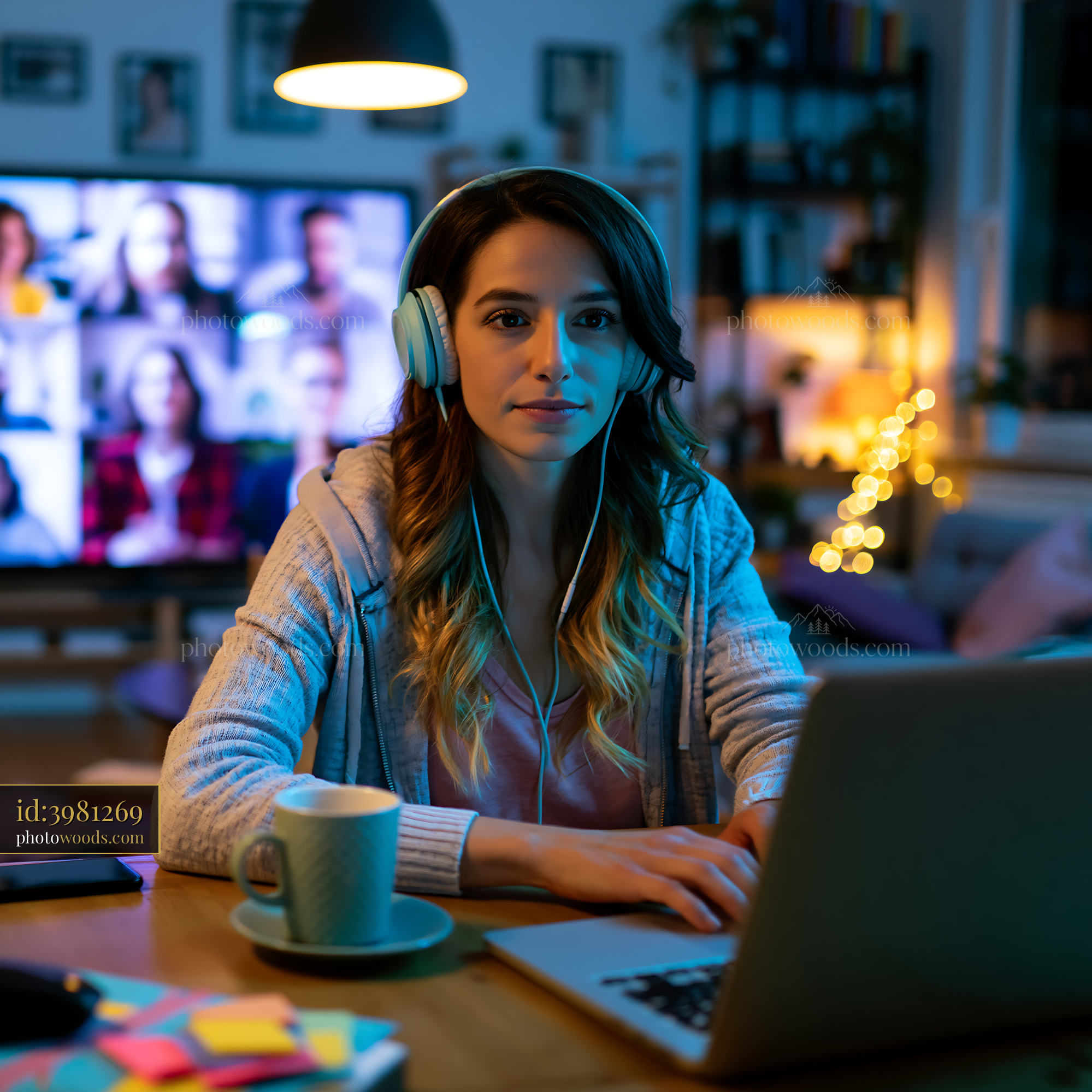 Diverse Hybrid Team in a Video Conference at Home Setting