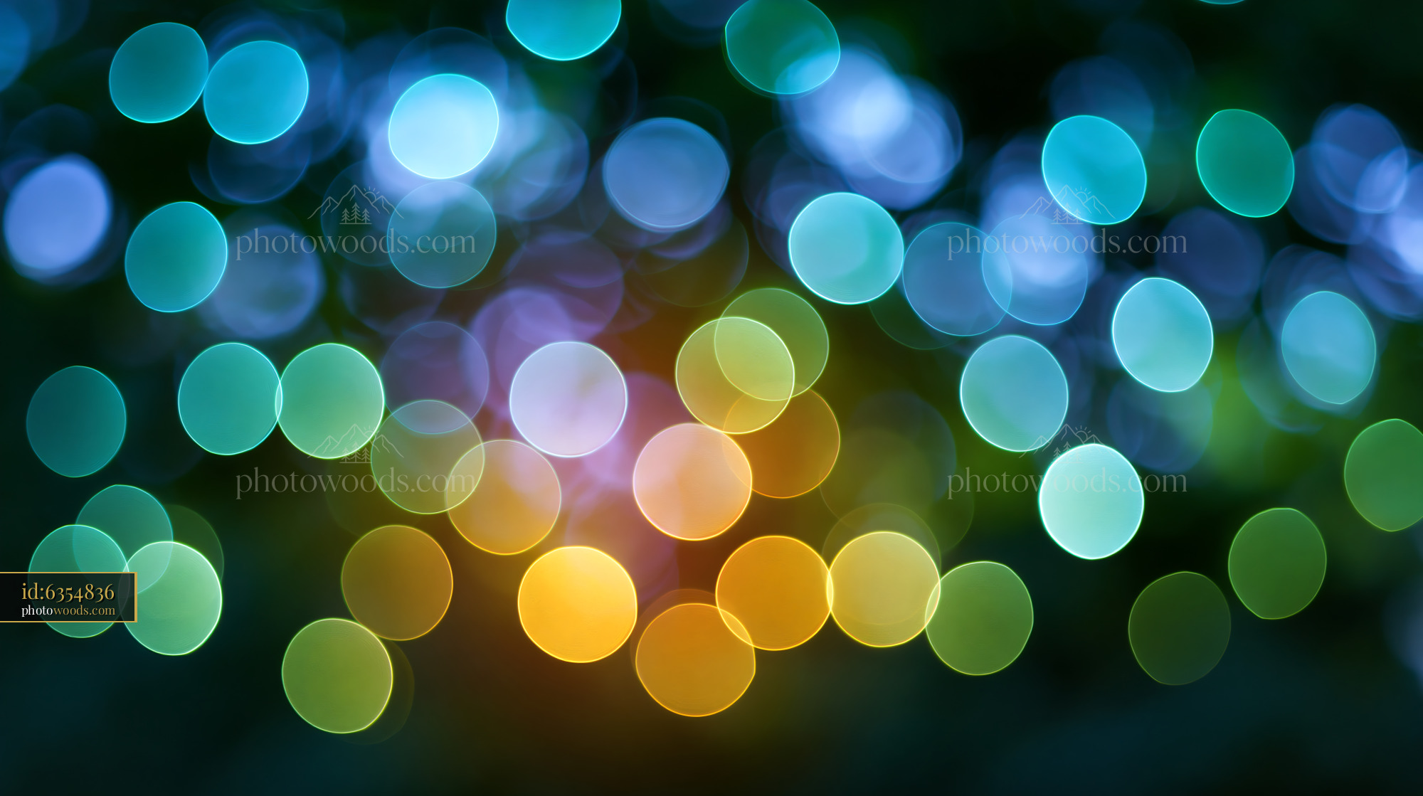 Colorful Bokeh Lights Create a Vibrant Background at Night