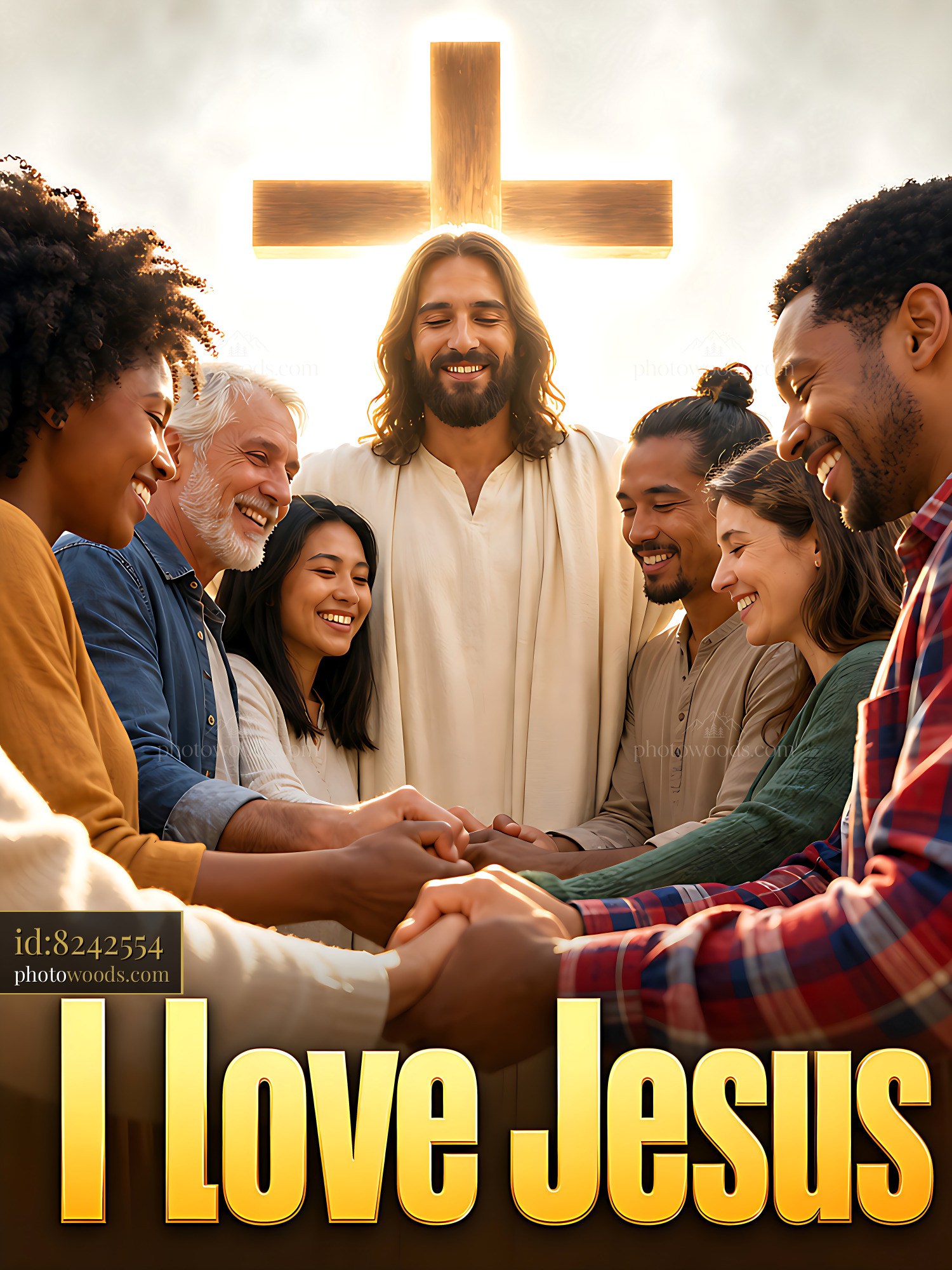 People Gathering Together to Express Love for Jesus in Group Prayer