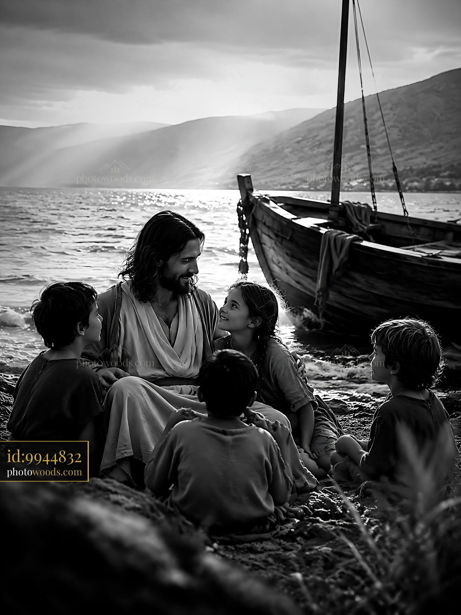 Jesus Sits With Children by the Water, Sharing Stories and Laughter