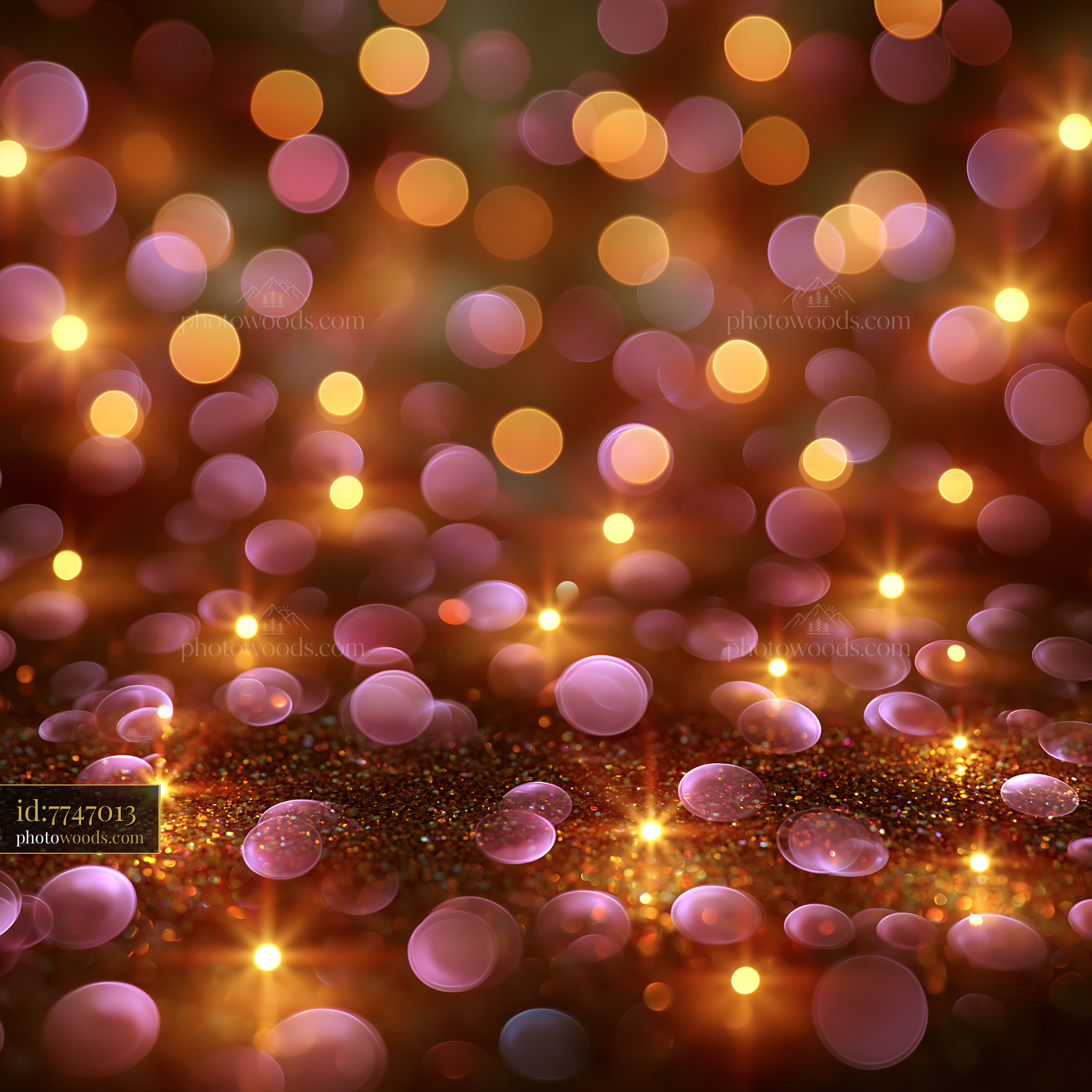 Bokeh Lights Create a Shimmering Background for Celebrations