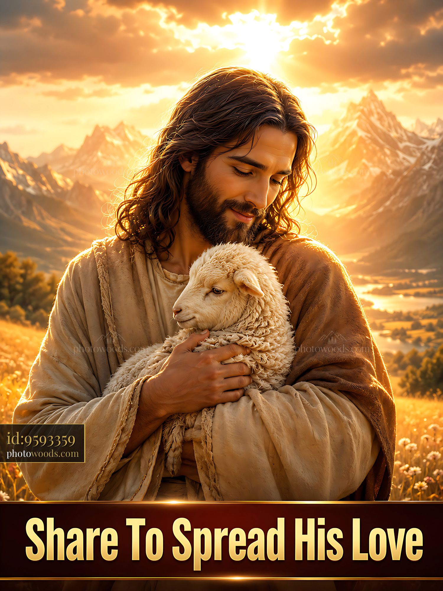 Man Holding Sheep in Mountains During Sunset Shares Message of Love