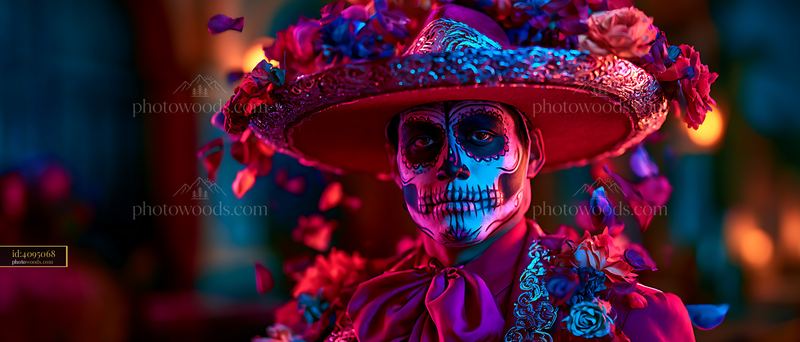 Celebration with colorful attire during traditional festival