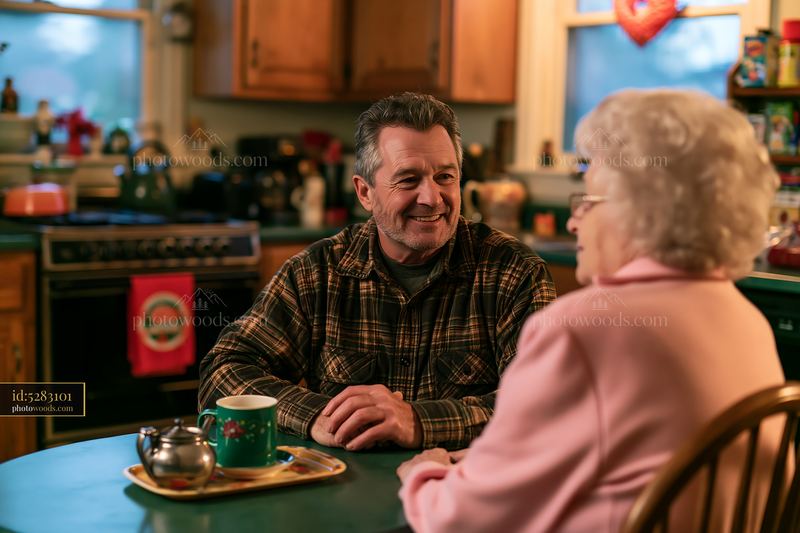 Alzheimer's patient recognizes a familiar family member