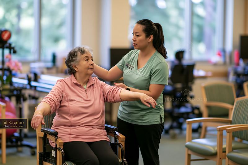Physical therapist guiding Parkinson's exercises with patient