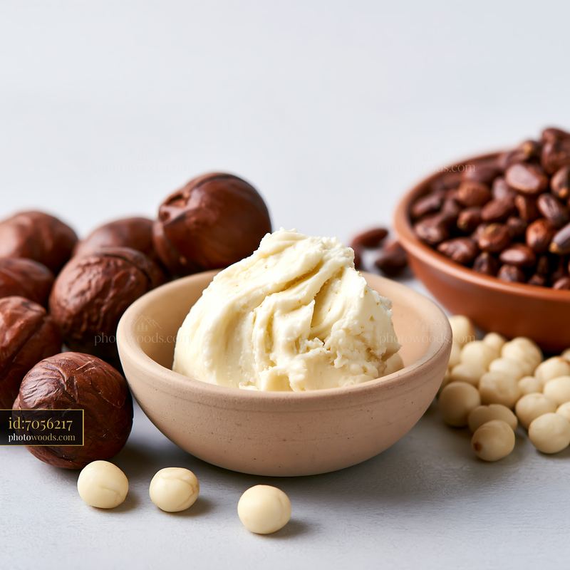 Cream dose with natural skincare ingredients set on a table