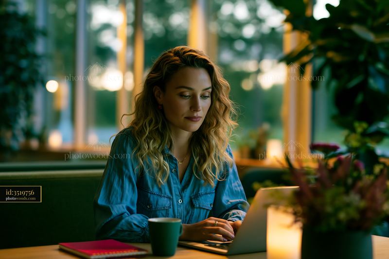 Employee Preparing for Salary Negotiation in Coffee Shop