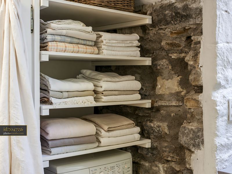 Farmhouse interior featuring a practical storage solution