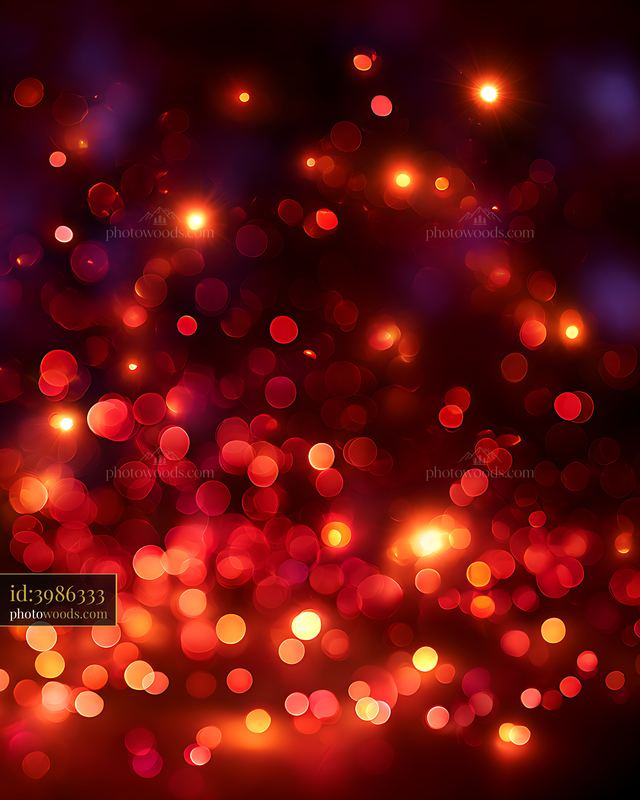 Warm Defocused Scene of Orange and Red Light