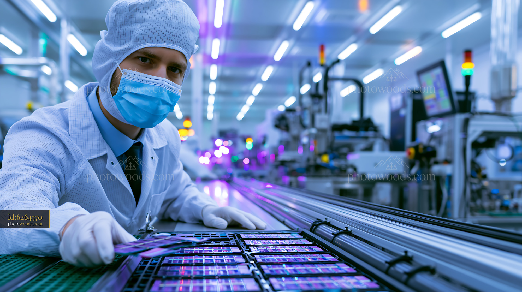 Researcher Working in a Chip Laboratory During Technology Development