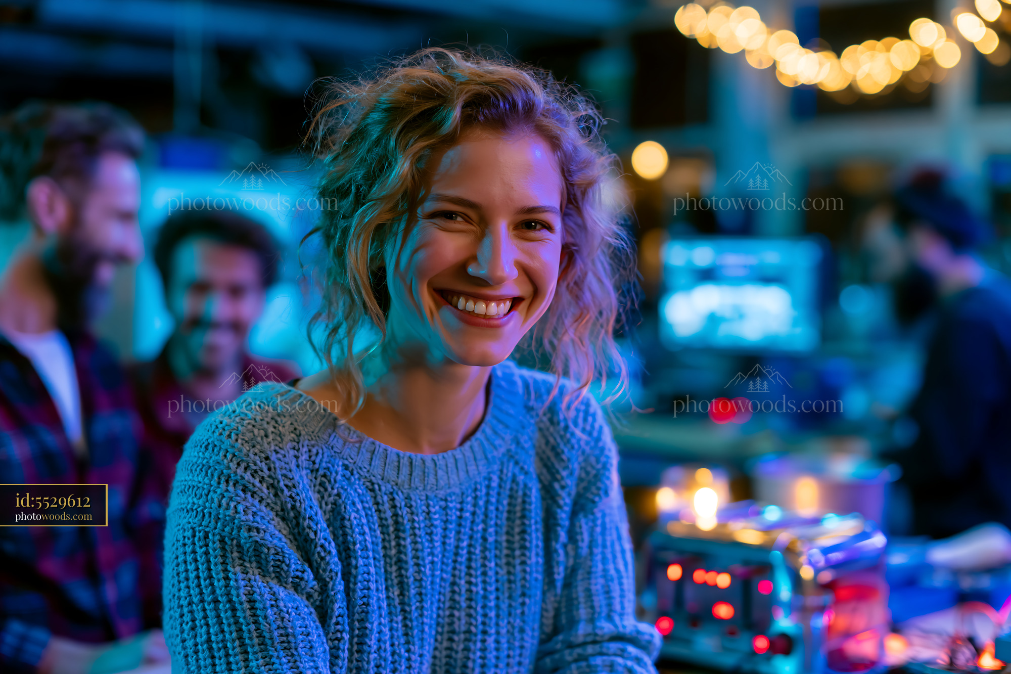 Smiling Woman at a Workshop With a Sustainability Team