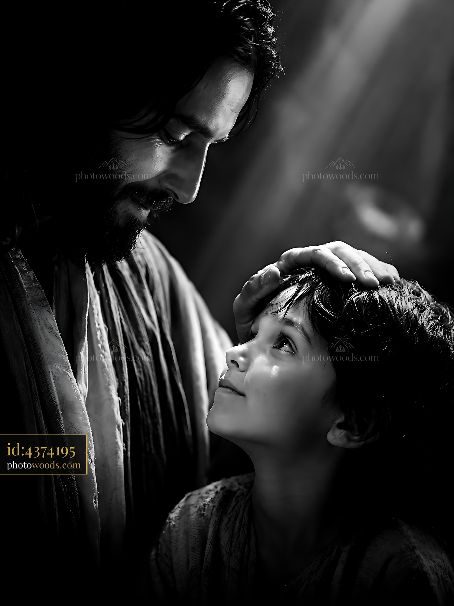 Man and Child Share a Moment of Connection in Soft Light