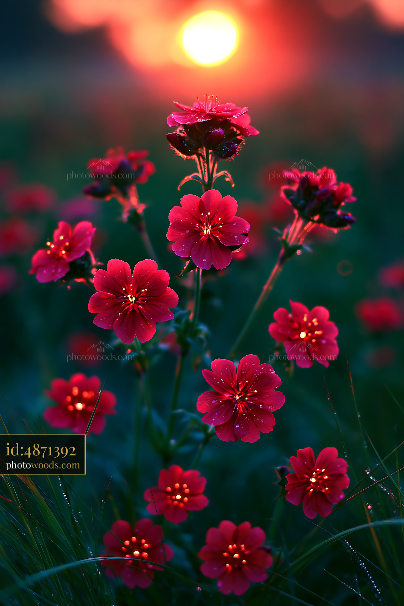 Flowers Bloom With Sunlight in a Colorful Garden Setting