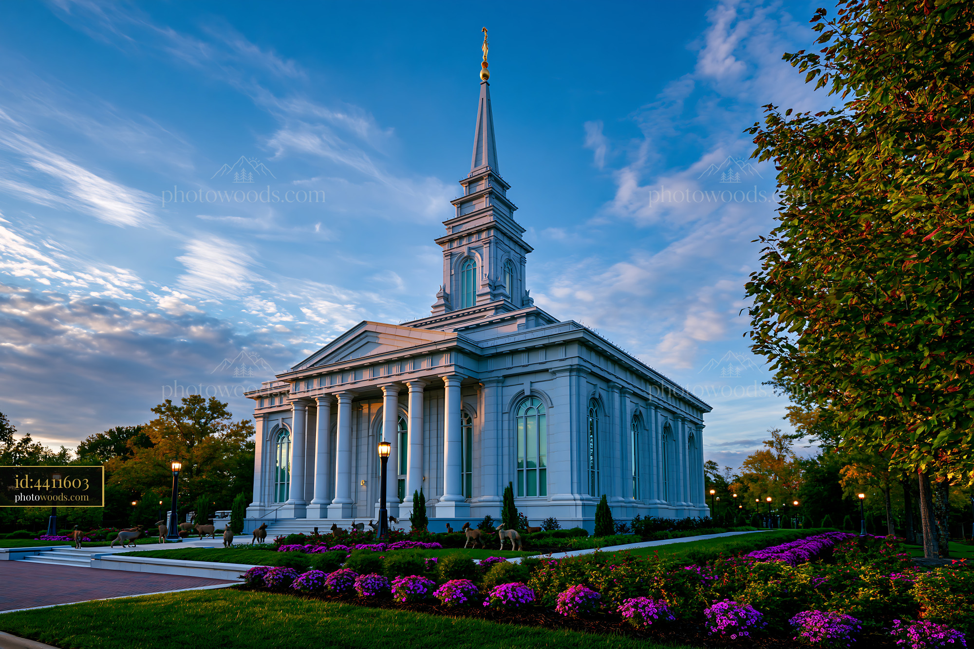 Richmond Virginia Temple Surrounded by Trees and Flowers