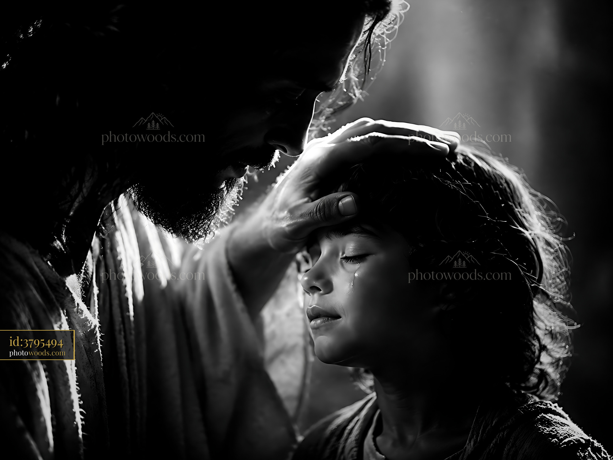 Jesus Comforts a Child in a Moment of Connection and Care