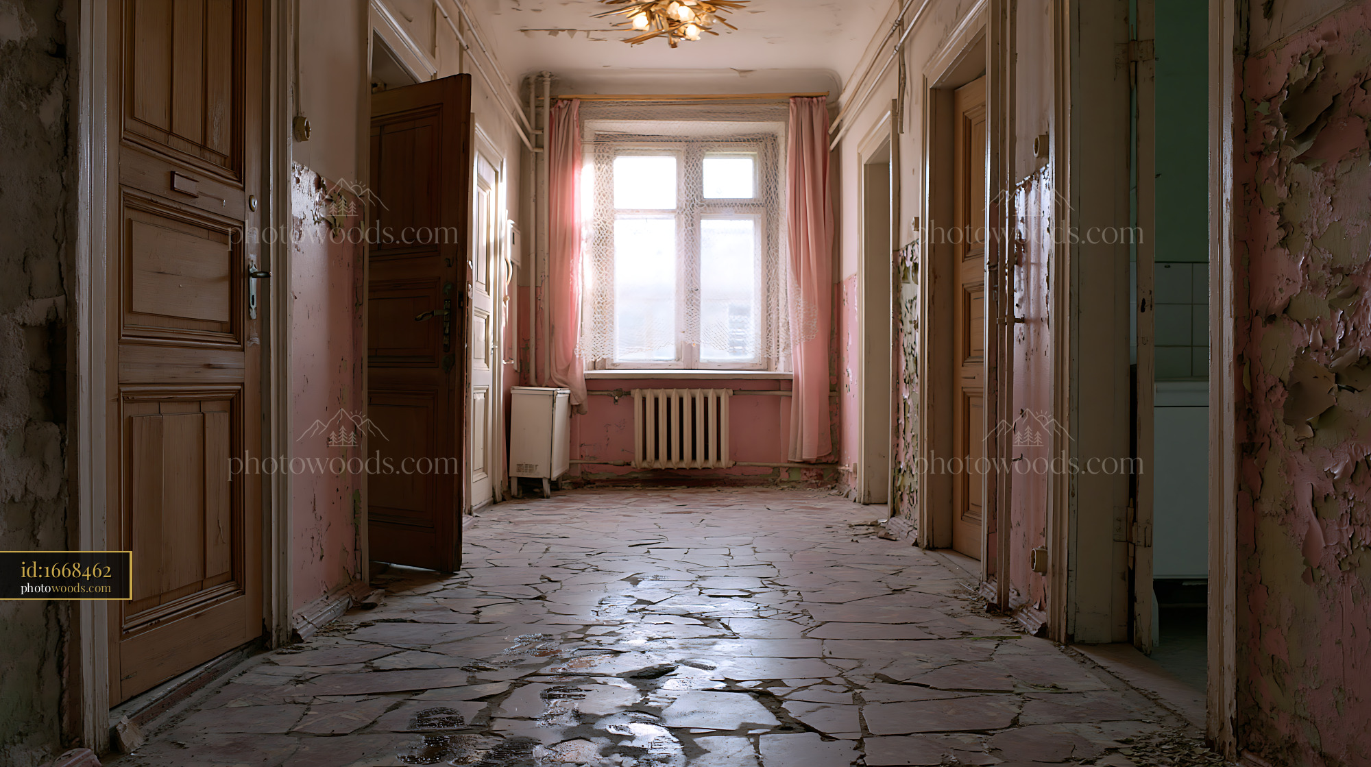 Crumbling Corridor of a Communal Flat in Disrepair
