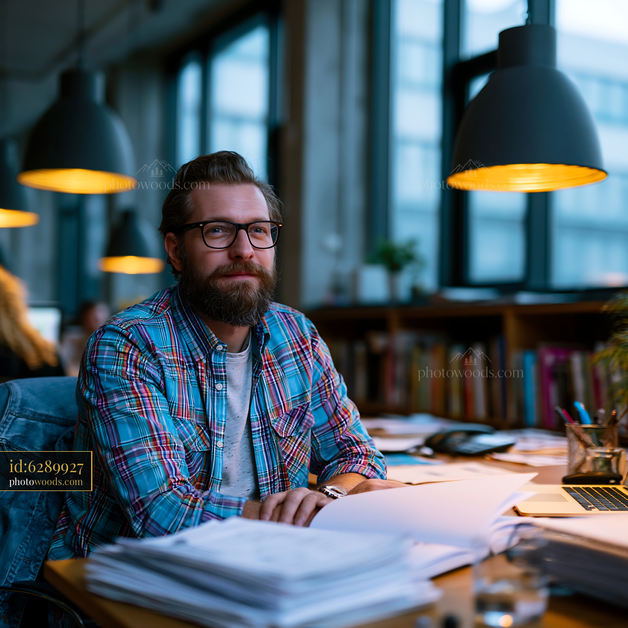 Freelancer at a Hot Desking Station in a Modern Workspace