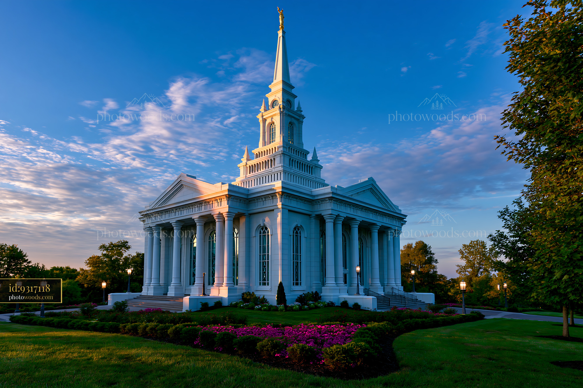 Architectural Photography of a Church in Evening Light