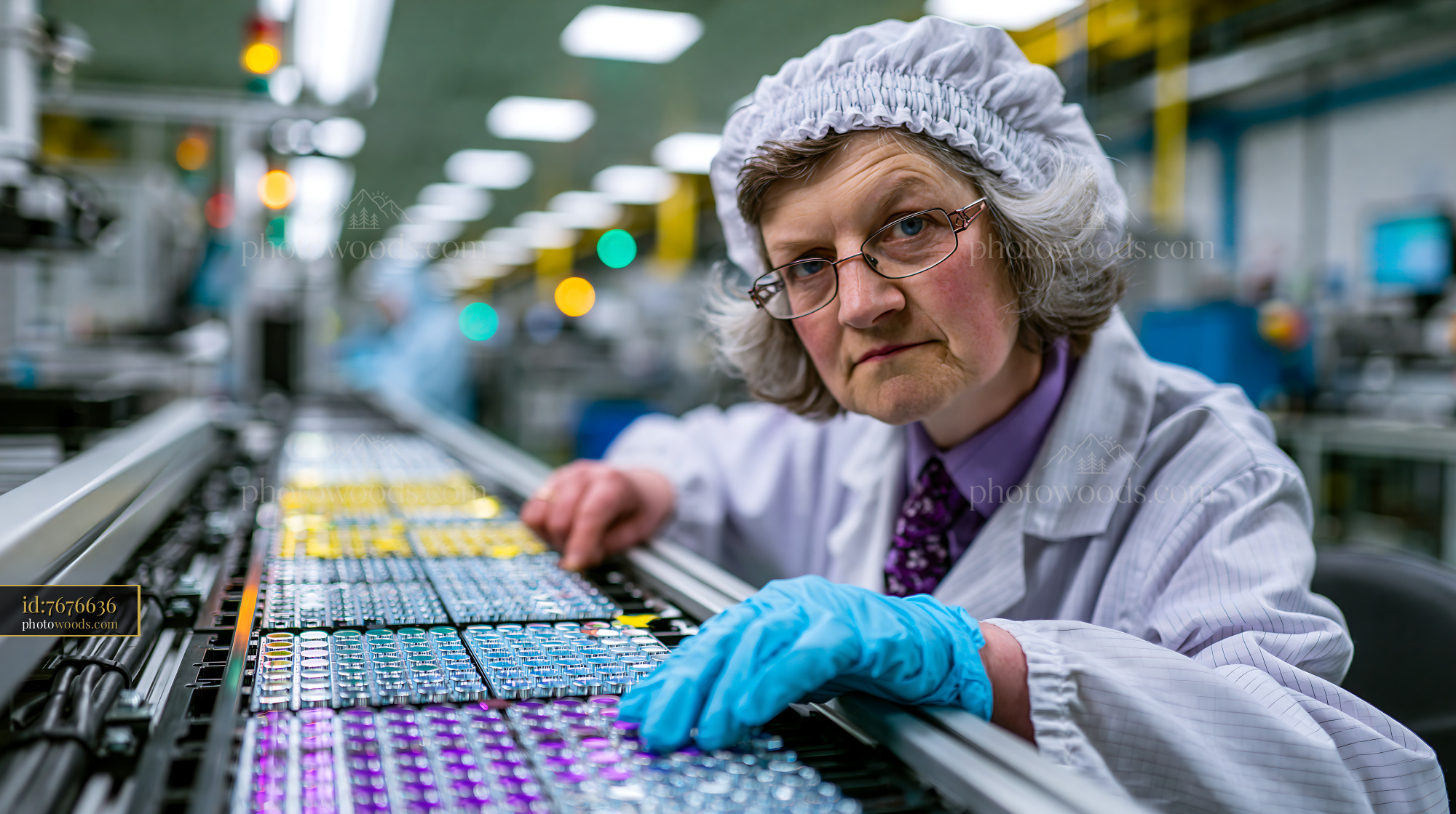 Researcher Inspecting Samples in a Laboratory Setting
