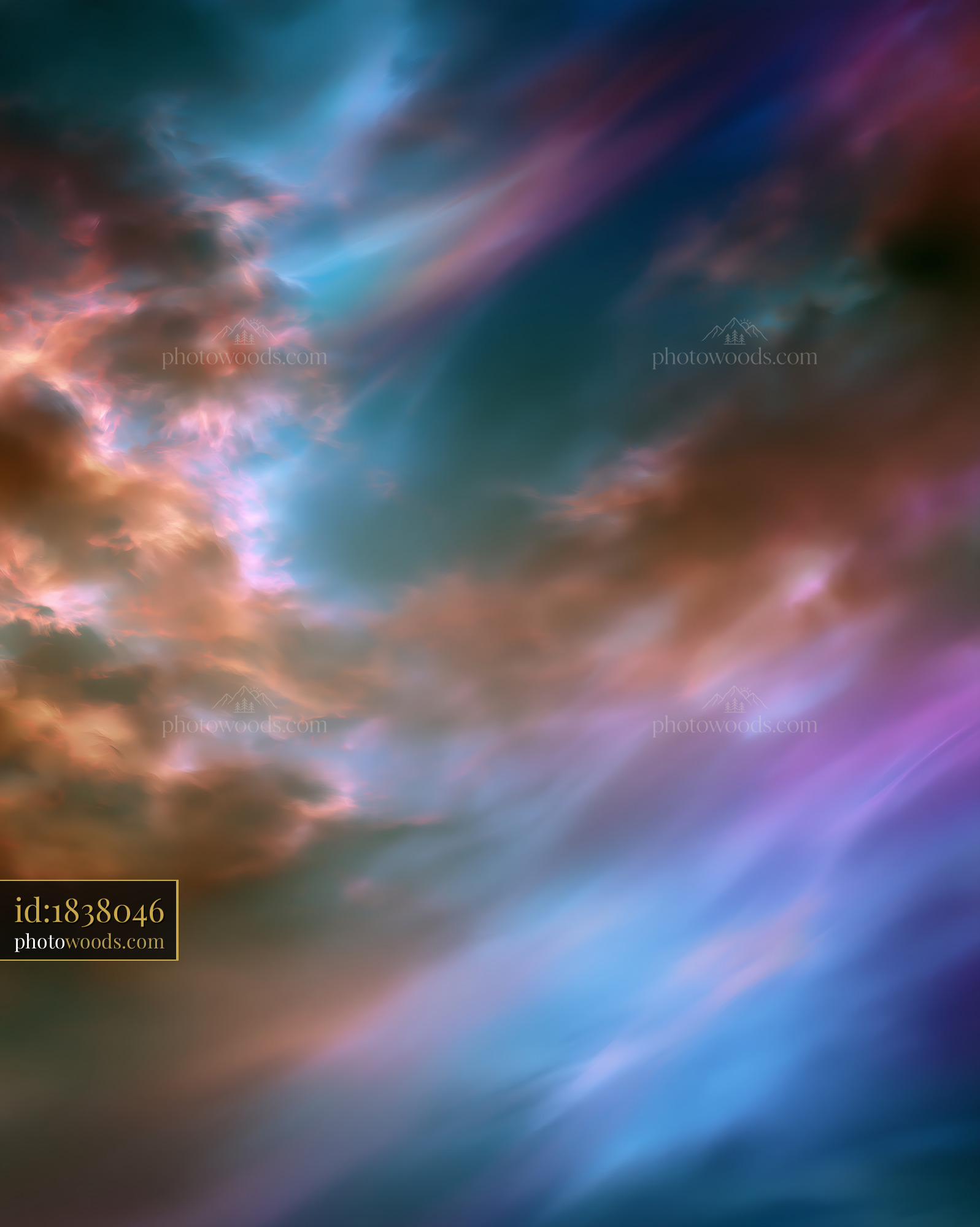 Colorful Clouds Swirl in the Night Sky With Vibrant Hues