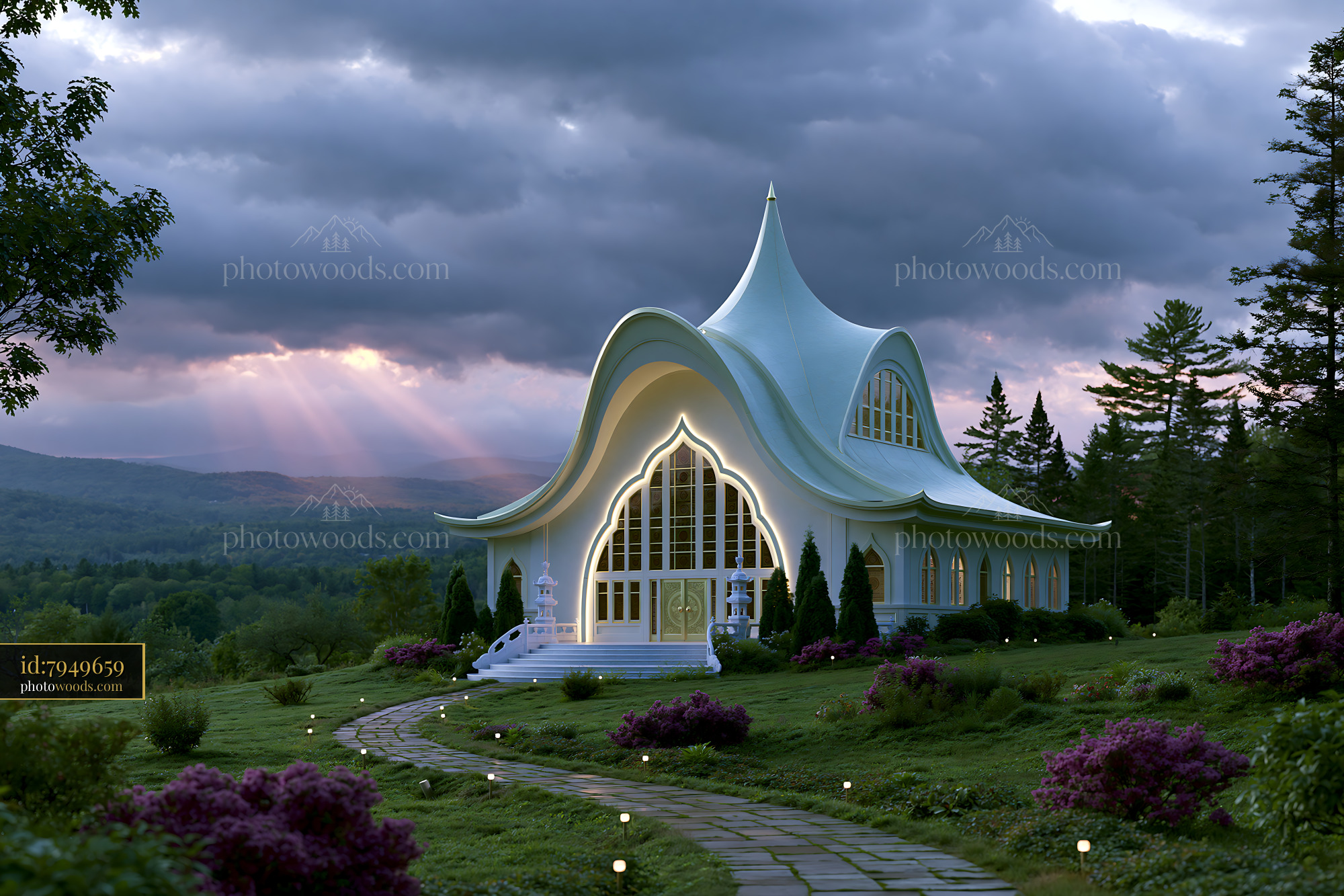 Karme Architectural Design Surrounded by Nature in Soft Light