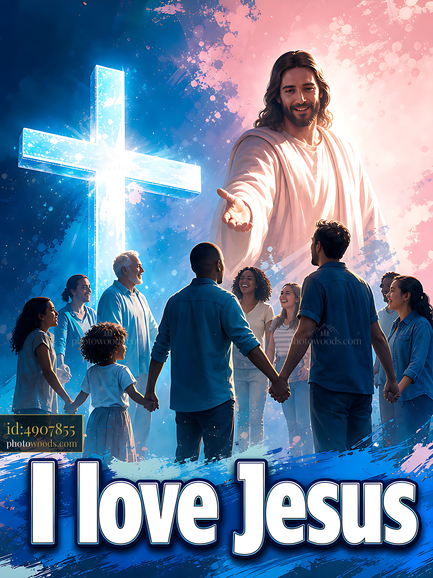 Jesus Welcoming People to Connect in Faith and Love