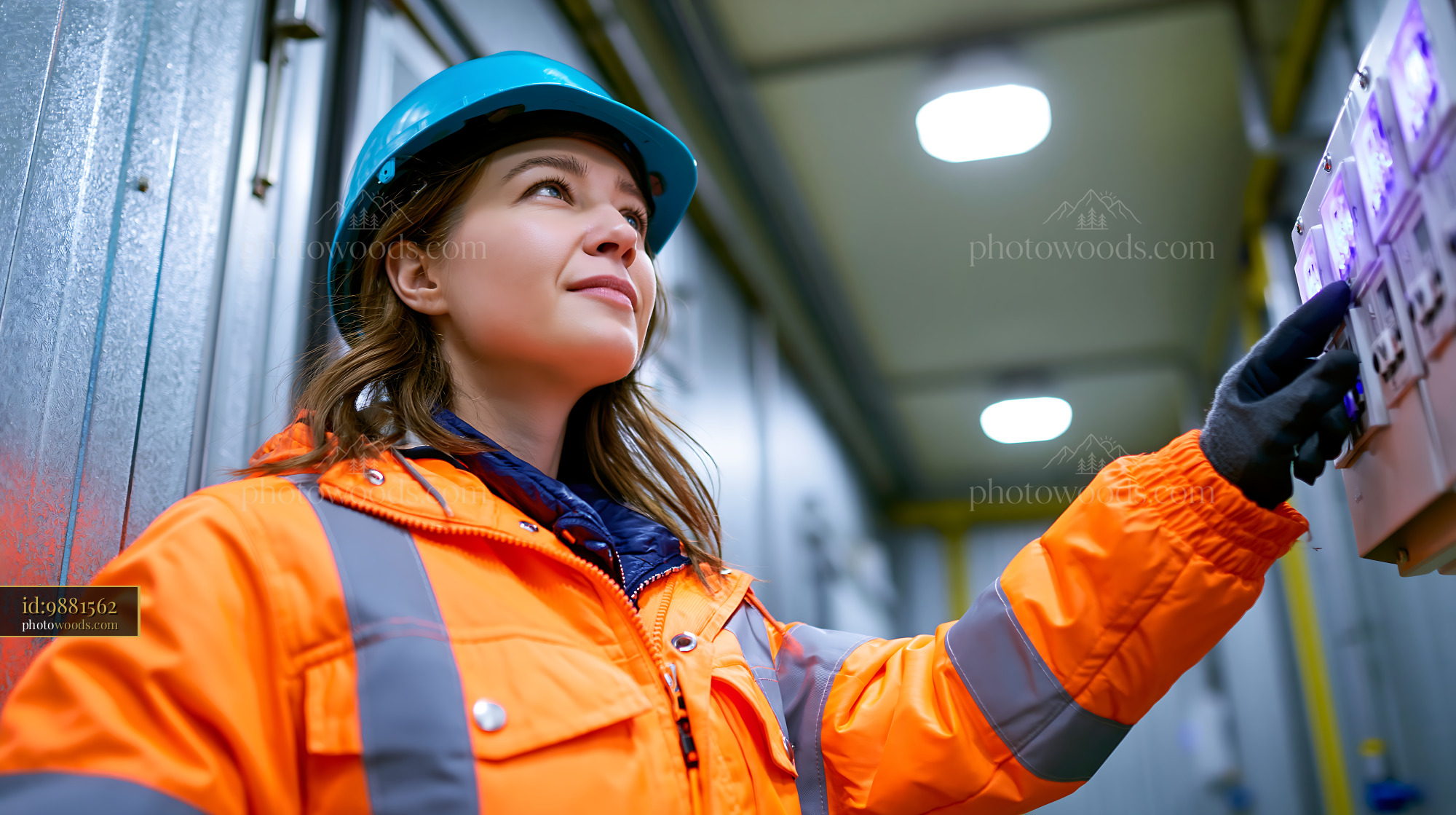 Heating Technician Checking Temperature Sensors at Facility