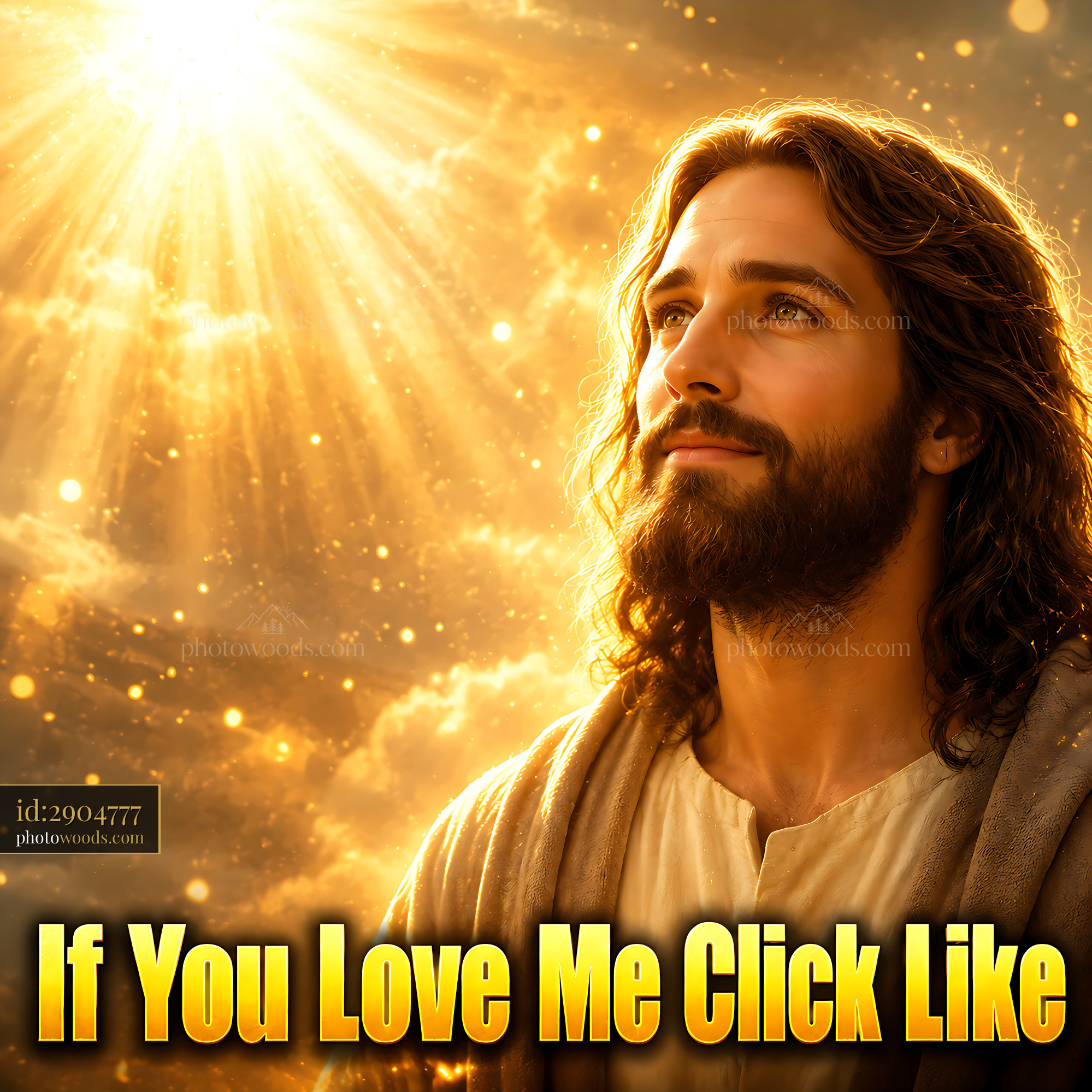 Man With Long Hair Looking at Bright Light in Sky