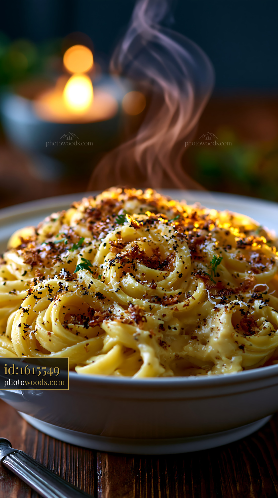 Handmade Tagliatelle With Shaved Truffle and Steam Rising